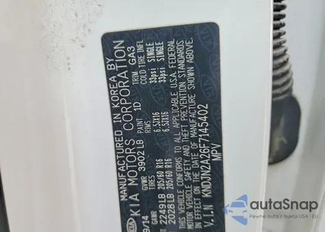 2015 Kia Soul из США, поврежденный, VIN KNDJN2A26F7145402